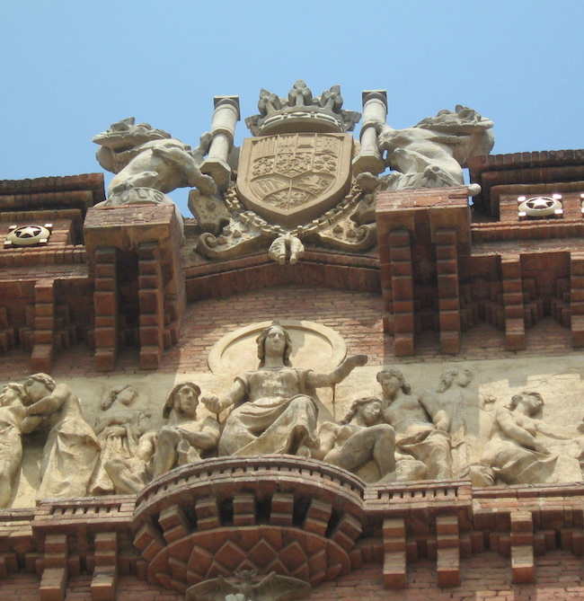 Arc de triomph barcelona detail