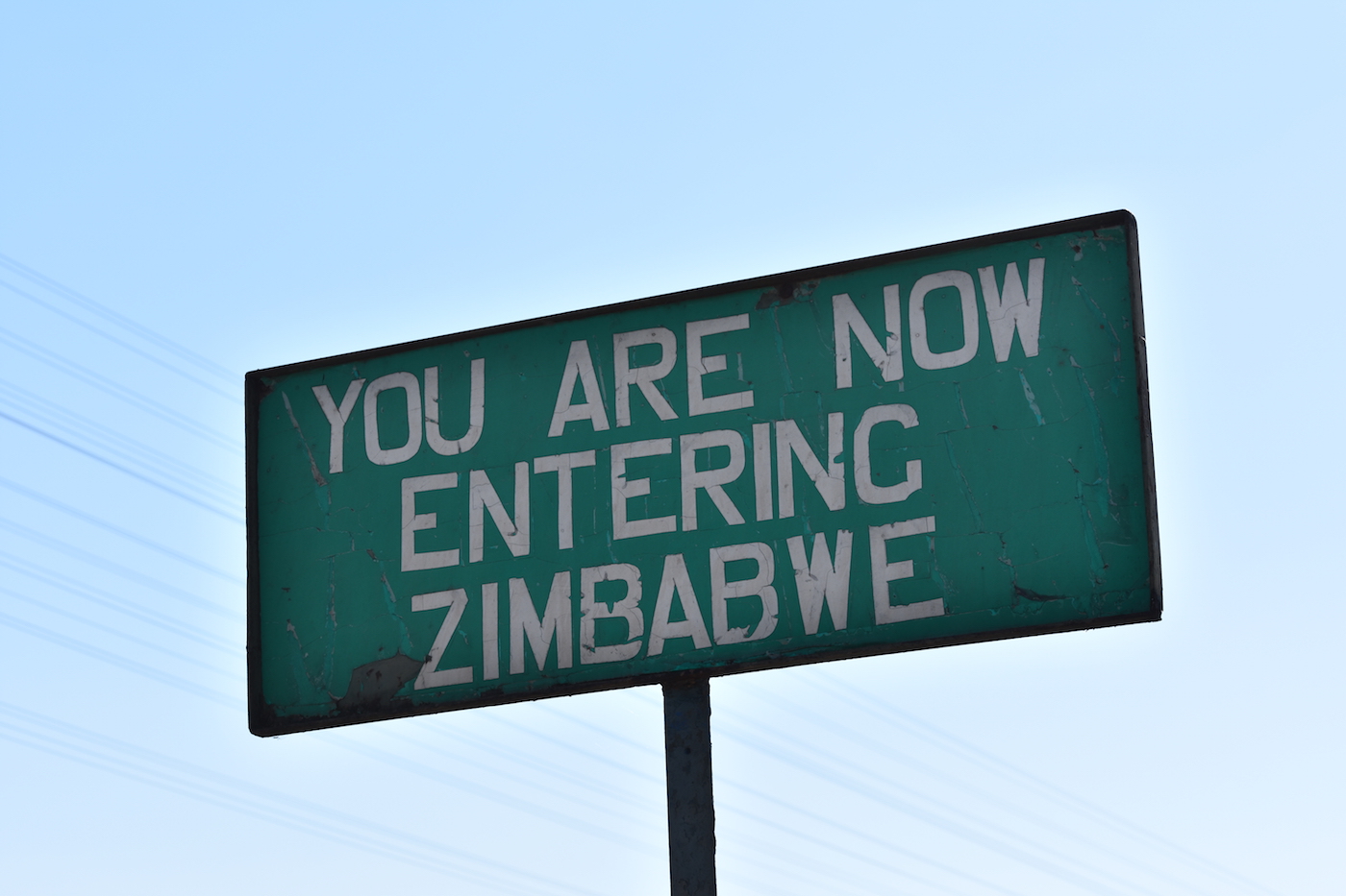Backpacken van Botswana naar Zimbabwe grensovergang