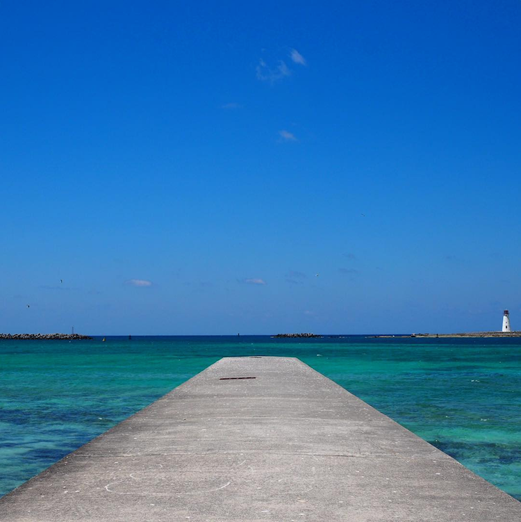 Bahamas eindeloos vuurtoren zee nassau