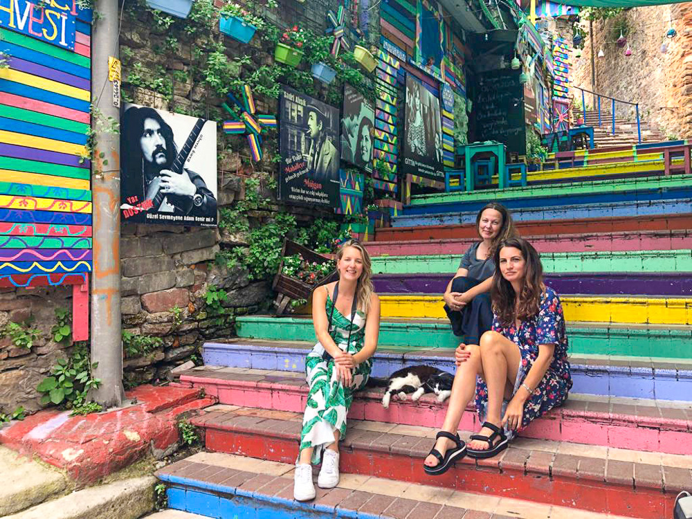 Balat Istanbul regenboog trappen