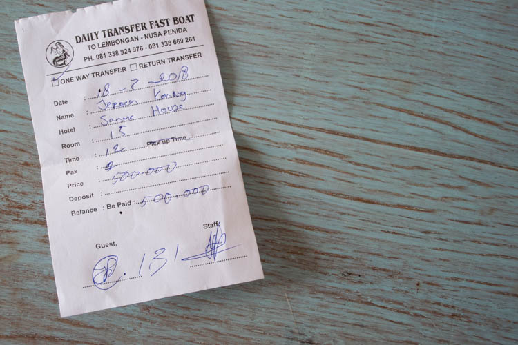 Bali naar Nusa Penida tickets