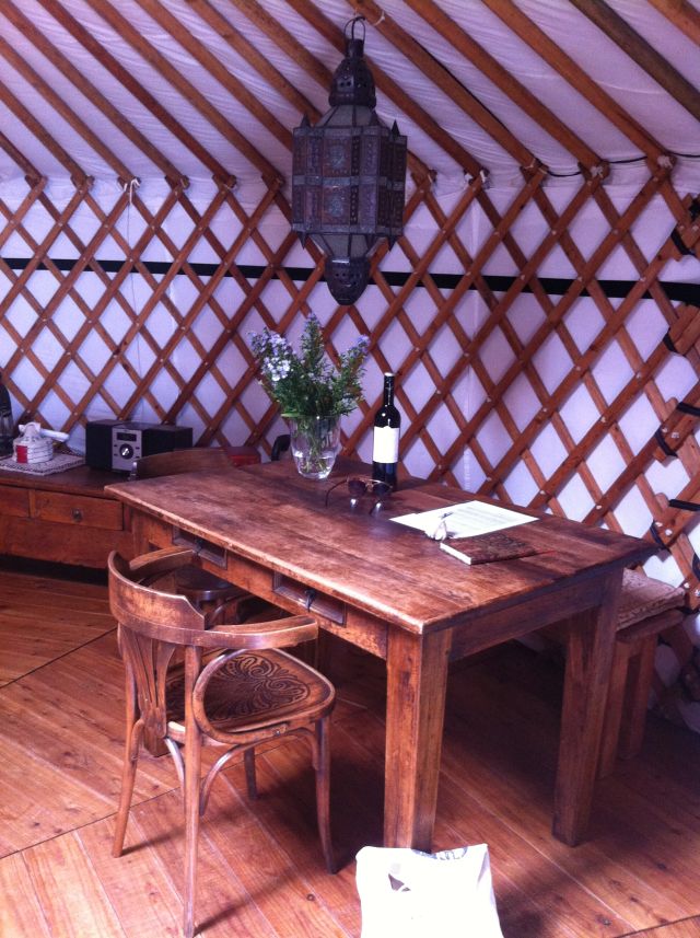 Binnenin de yurt