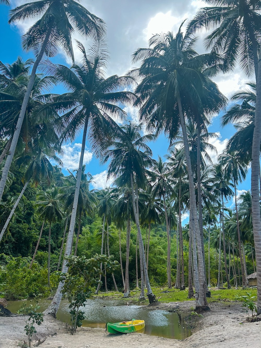 Coconut beach aankomst met kano