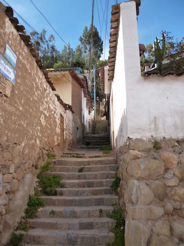 Cusco smalle stegen straatjes