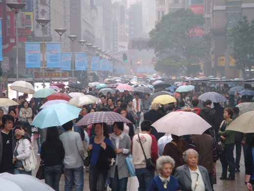 Drukte in Shanghai