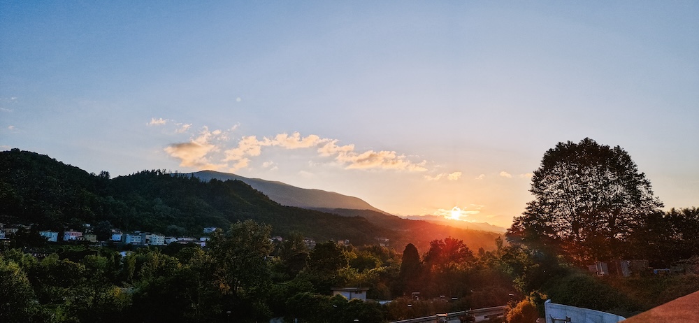 Garfagnana zonsondergang