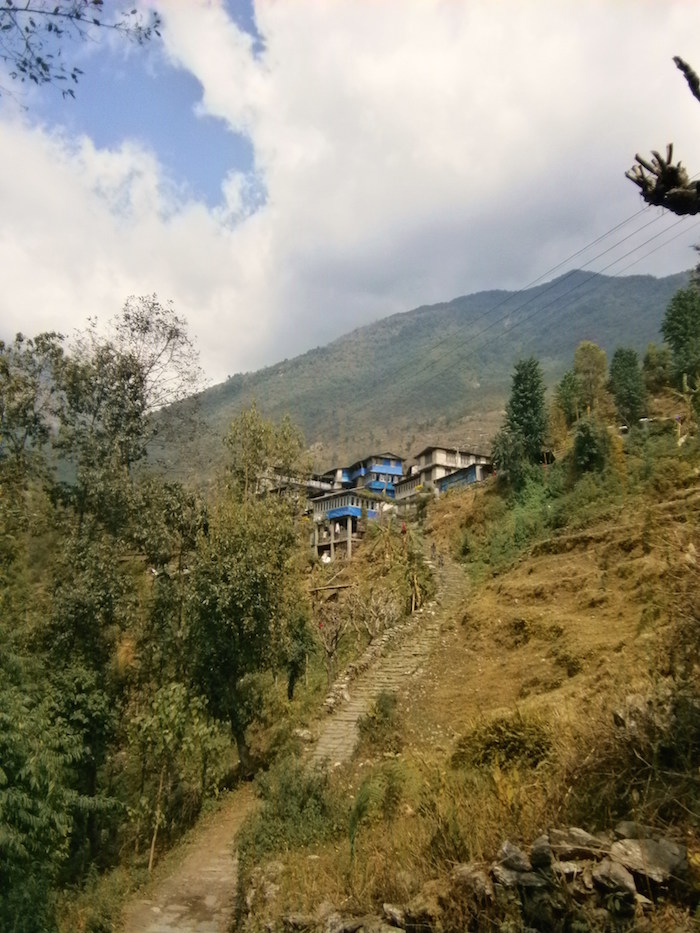 Himalaya trekking nepal voor de boomgrens