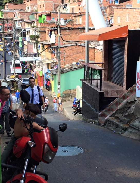 In de straten van Medellin colombia
