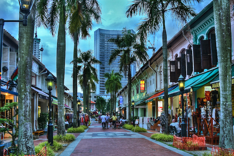 Kampong glam singapore 's avonds