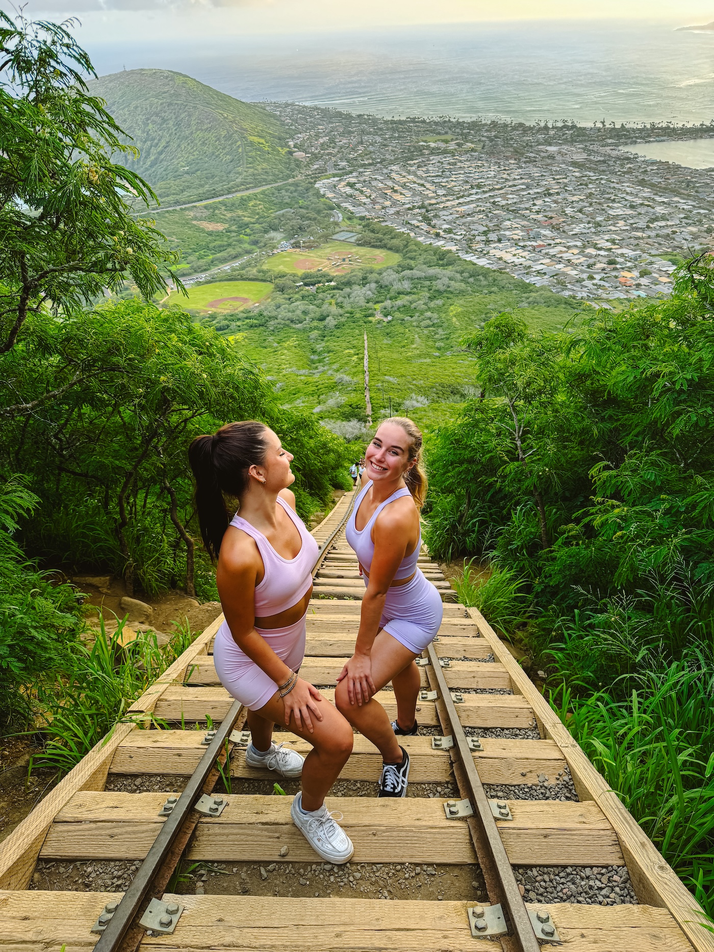 Koko Head Trail, meiden op de treden