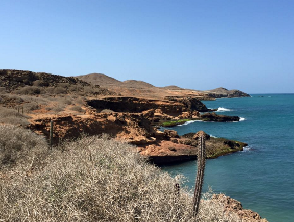 Kust en strand Punta Gallinas