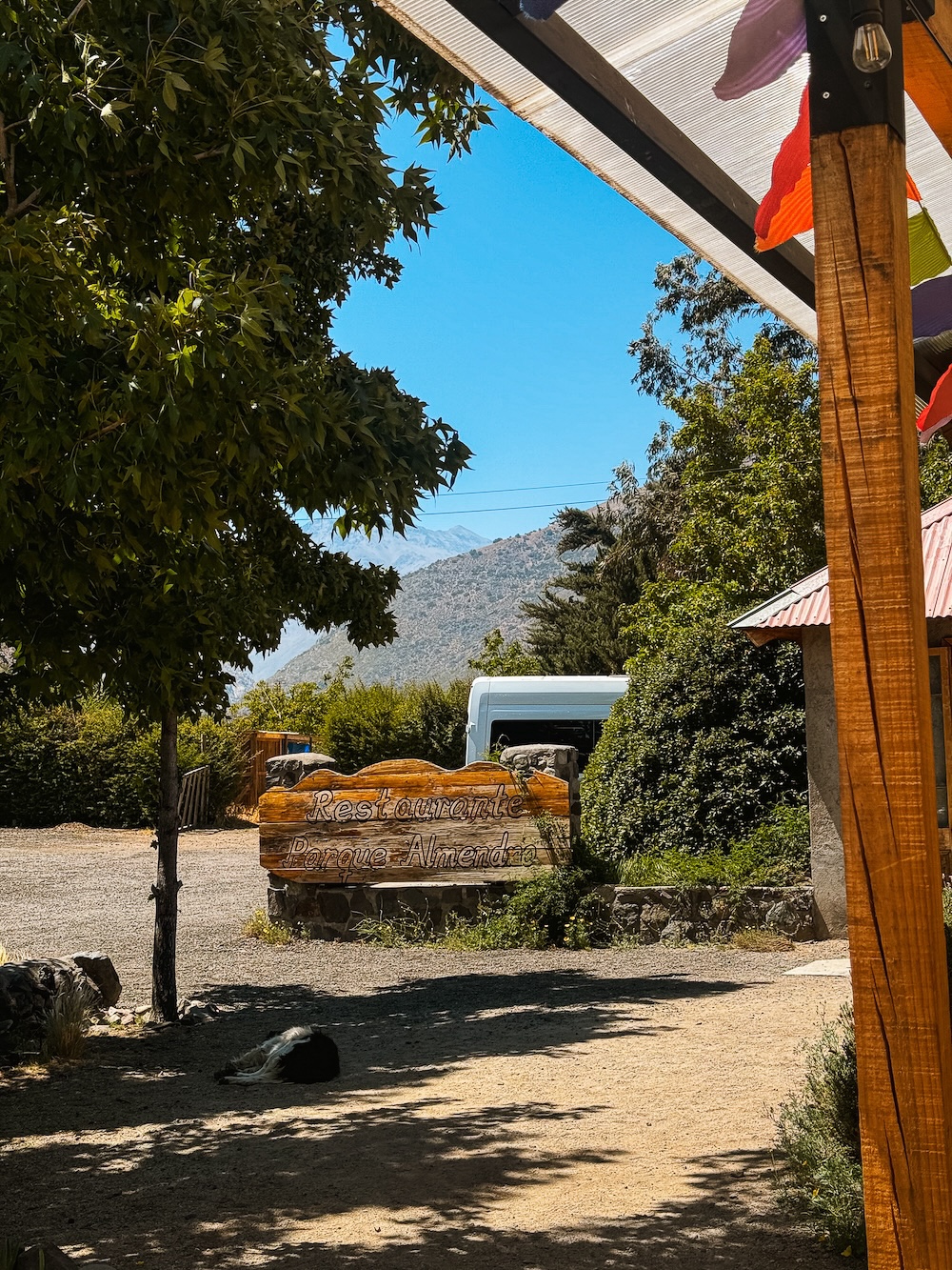 Lunch spot onderweg Cajón del Maipo