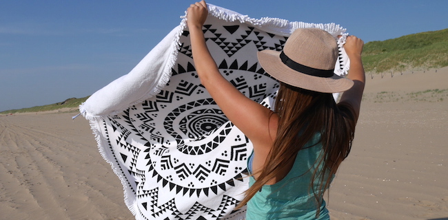 Ronde handdoek van hipps