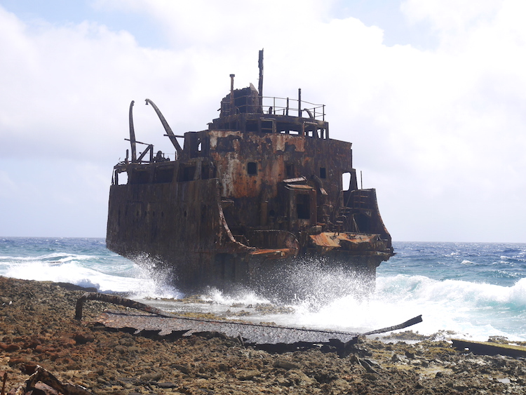 Scheepswrak op klein curacao