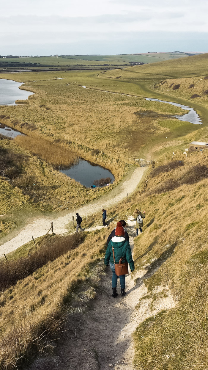 Seven Sisters in Engeland pad zuid engeland