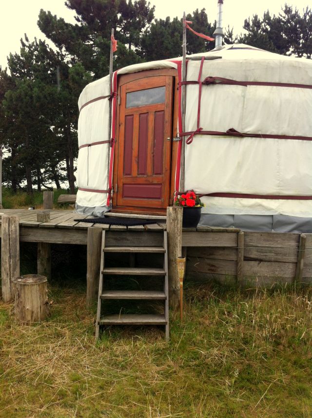 Slapen in een yurt Texel
