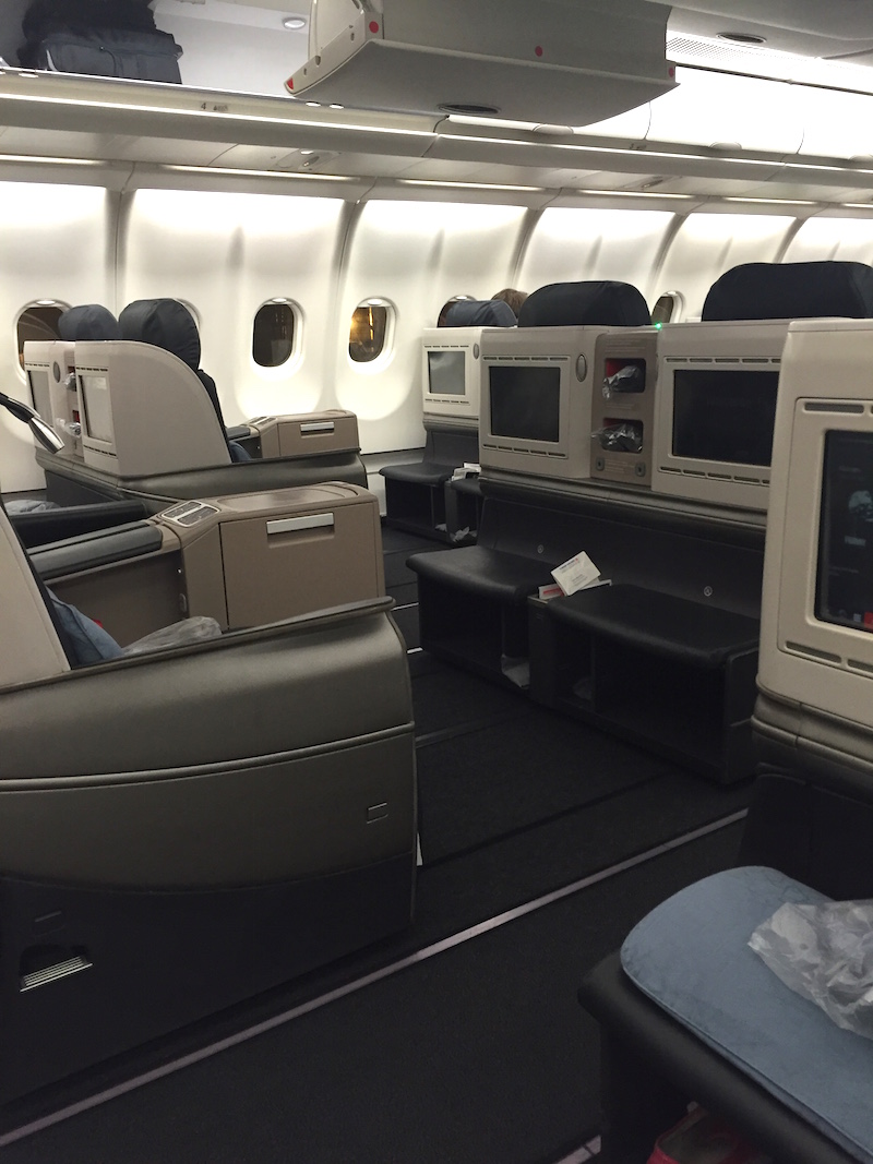Stoelen in Business Class Turkish Airlines