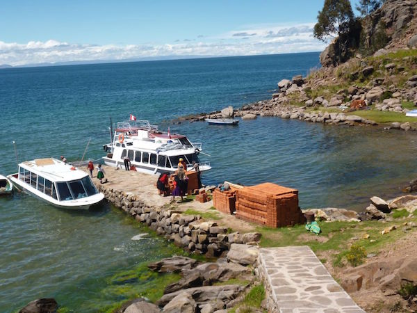 Taquile eiland titicaca meer peru