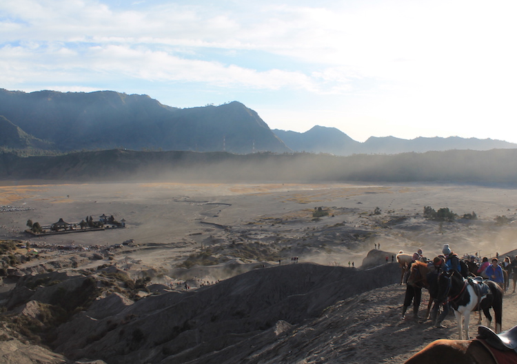 Vanaf mount bromo vulkaan java uitzicht