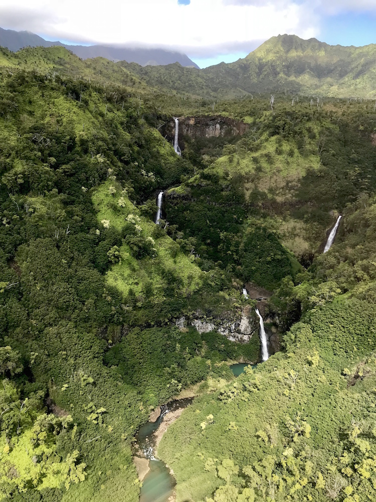 Watervallen in Hawaii helicoptervlucht