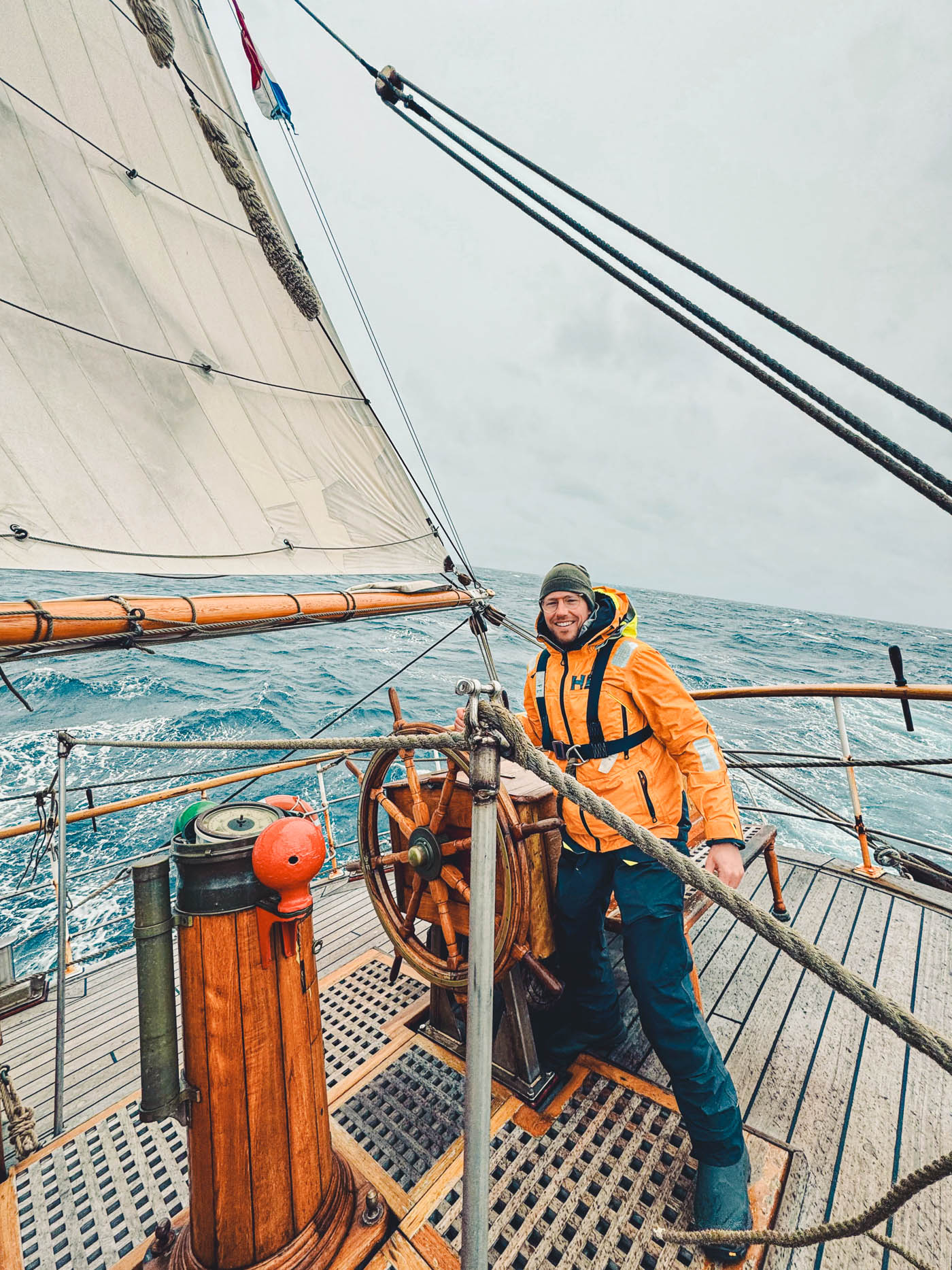 Zeilen naar Antarctica zeeziek