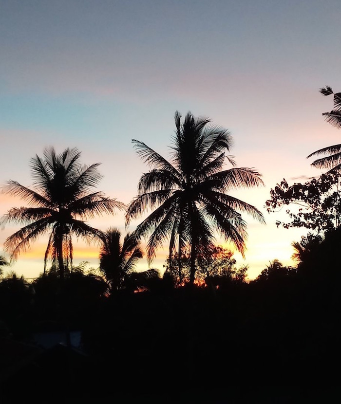 Zonsondergang bij filipijnen