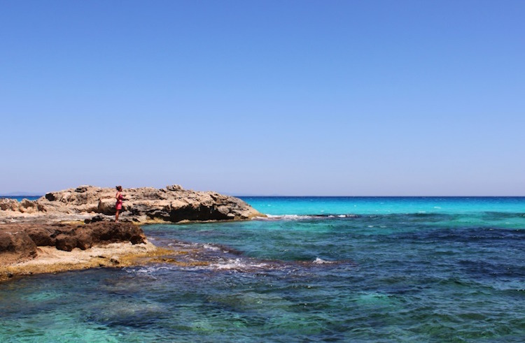 blauwe zee zwemmen formentera