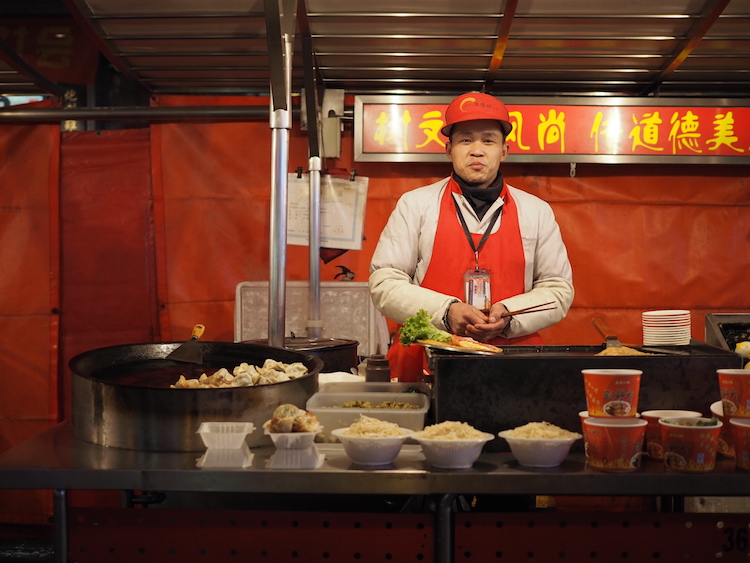 verkoper streetfood beijing