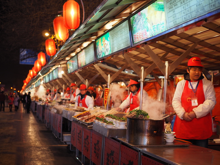 verkopers streetfood beijing