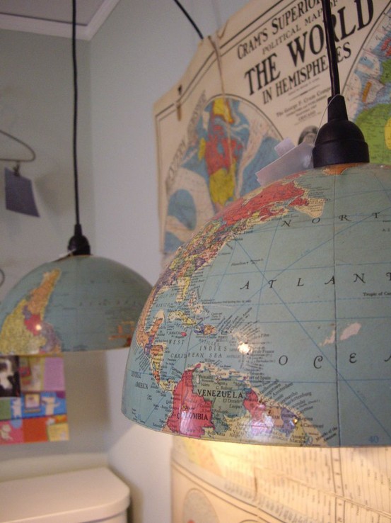 Wereldbol lamp